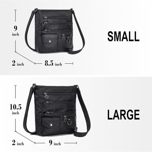 Elegant Small Crossbody Purse for Women in Dark Black - Ultra-Lightweight Design - Picture 2 of 8